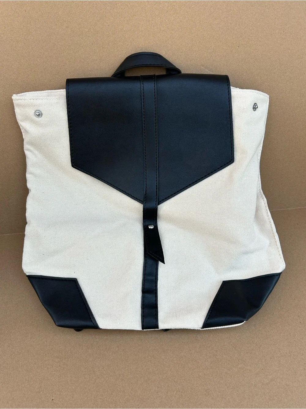 Deux Lux Backpack Women's Geometric Cut Black Beige
